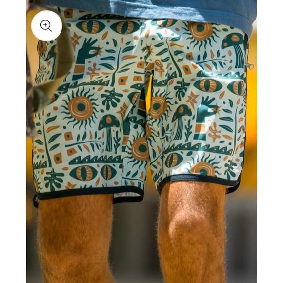 Jetty Atlantic Board short Aqua Shells Printed Men's 36 New - Picture 1 of 13